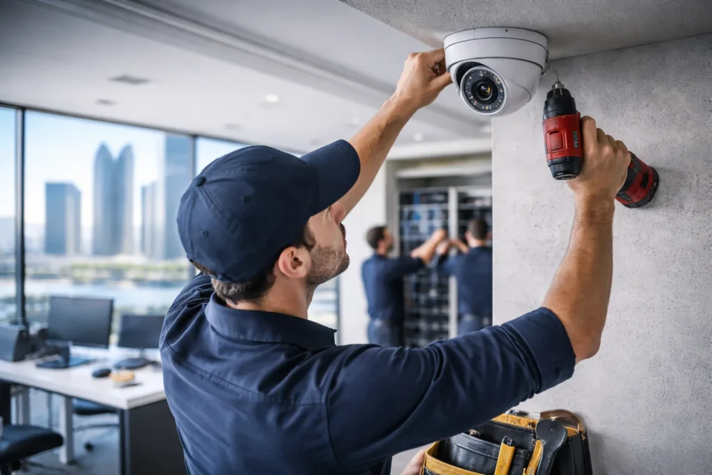 professional cctv camera installation abu dhabi office