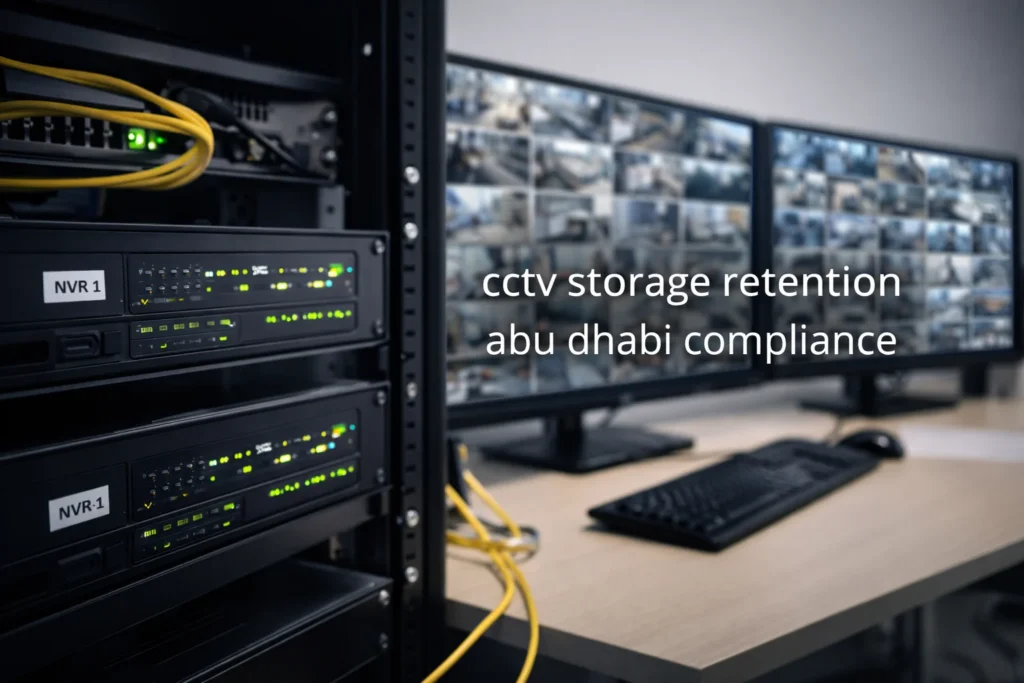 cctv storage retention abu dhabi compliance