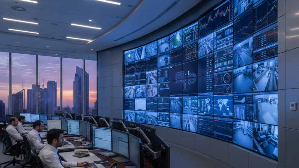 Video wall installation Abu Dhabi control room environment