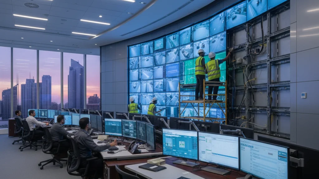 Control room video wall installation Abu Dhabi