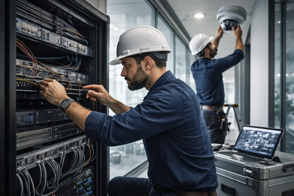 mcc compliant cctv installation and security systems in abu dhabi