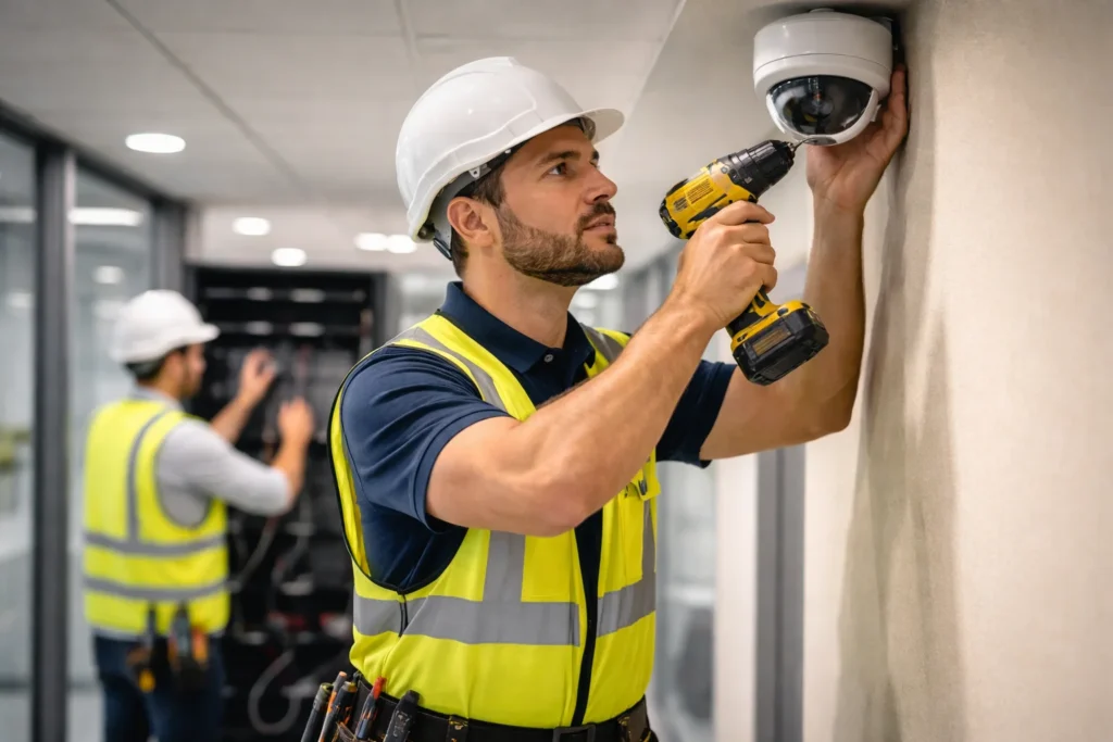 Incorrect CCTV camera placement causing compliance issues