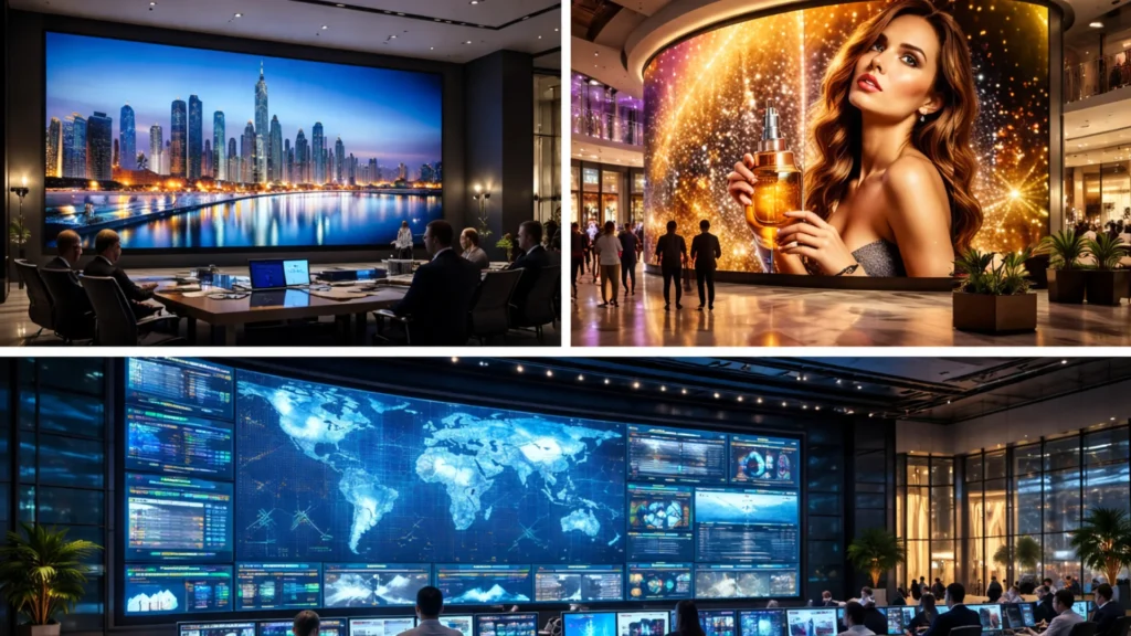 2️⃣ LED wall installation Abu Dhabi retail and commercial space