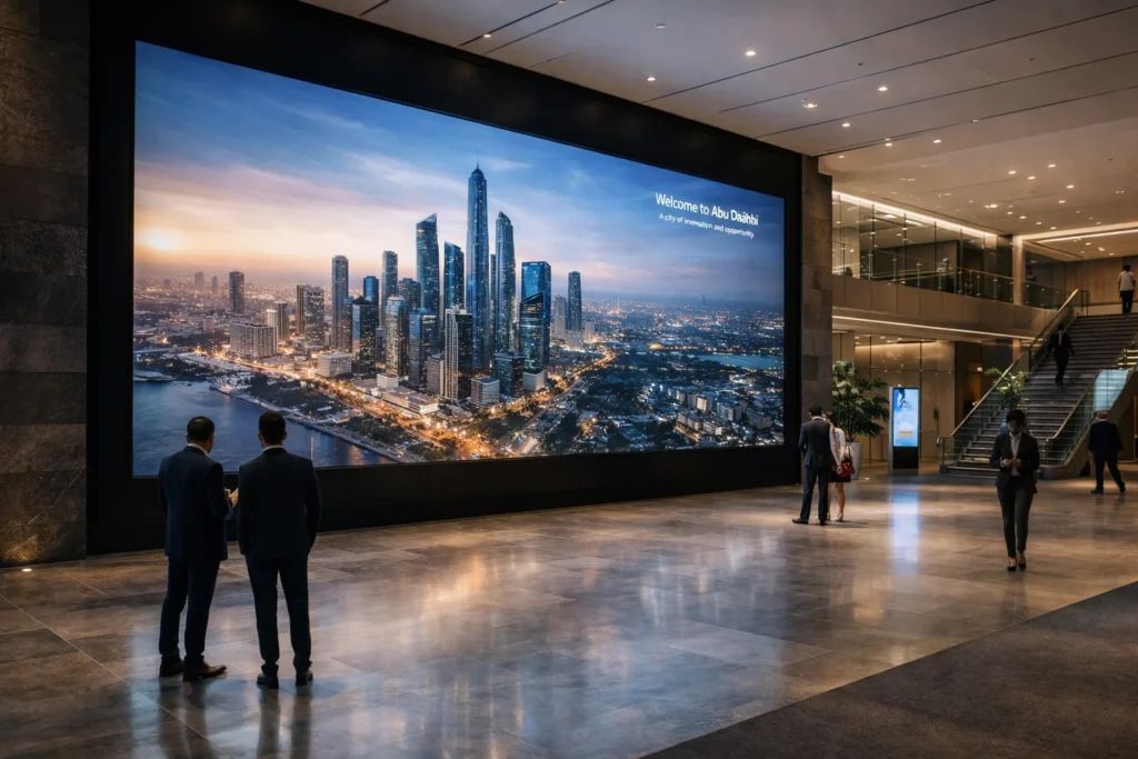 Video wall installed by AV companies in Abu Dhabi