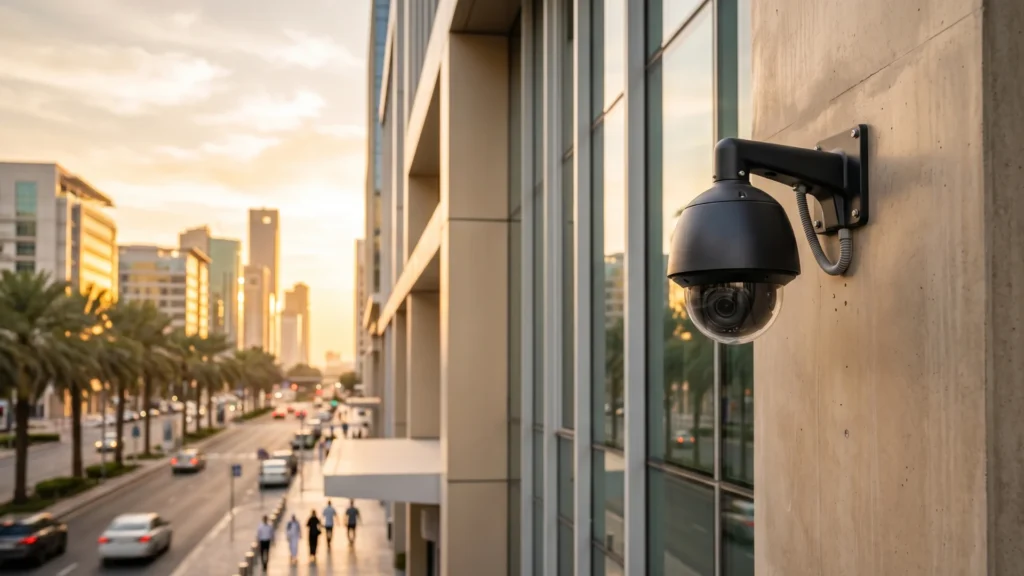 CCTV cameras Abu Dhabi commercial building installation